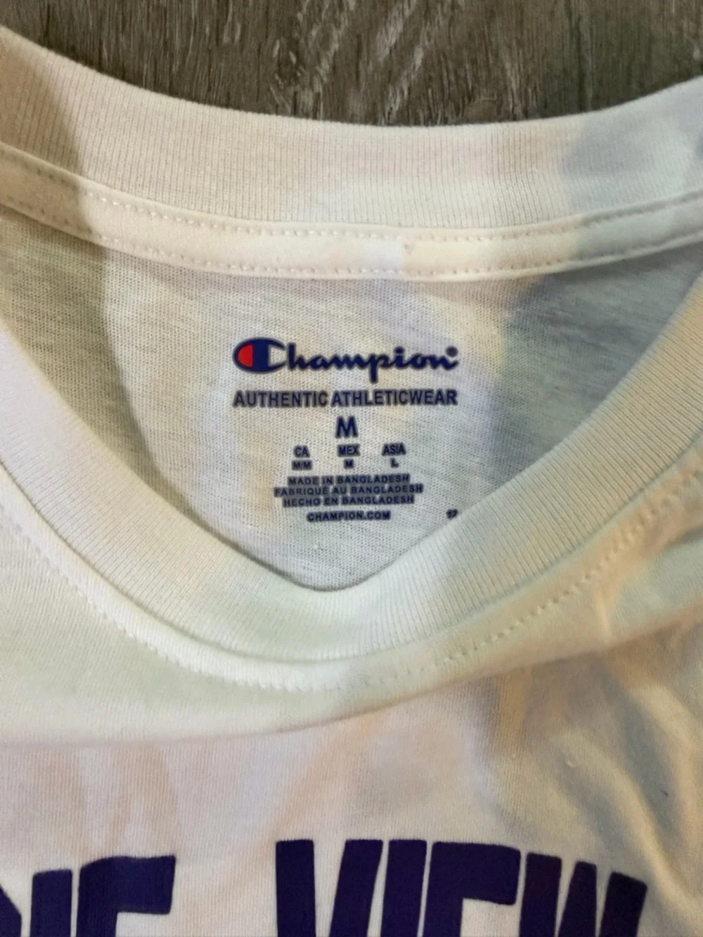 Champion Prairie View A&M White Tee with Blue Logo - Picture 3 of 5